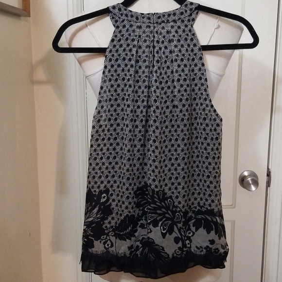 DIANE VON FURSTENBERG black toupe silk top - Picture 6 of 11